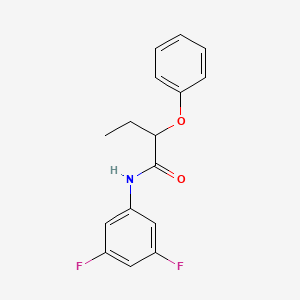 molecular formula C16H15F2NO2 B4391888 N-(3,5-difluorophenyl)-2-phenoxybutanamide 