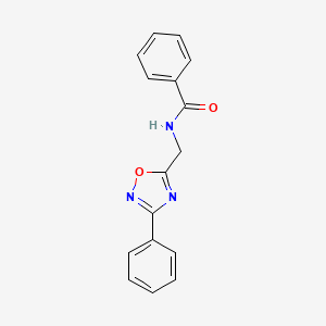 molecular formula C16H13N3O2 B4391892 N-[(3-苯基-1,2,4-恶二唑-5-基)甲基]苯甲酰胺 