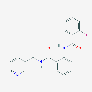 molecular formula C20H16FN3O2 B4391902 2-fluoro-N-(2-{[(3-pyridinylmethyl)amino]carbonyl}phenyl)benzamide 