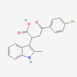molecular formula C19H16BrNO3 B4391945 4-(4-bromophenyl)-2-(2-methyl-1H-indol-3-yl)-4-oxobutanoic acid 