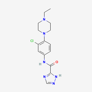 N-[3-chloro-4-(4-ethyl-1-piperazinyl)phenyl]-1H-1,2,4-triazole-3-carboxamide