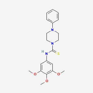 molecular formula C20H25N3O3S B4391963 4-phenyl-N-(3,4,5-trimethoxyphenyl)-1-piperazinecarbothioamide 