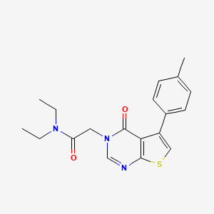 molecular formula C19H21N3O2S B4391968 N,N-diethyl-2-[5-(4-methylphenyl)-4-oxothieno[2,3-d]pyrimidin-3(4H)-yl]acetamide 