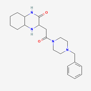 3-[2-(4-benzyl-1-piperazinyl)-2-oxoethyl]octahydro-2(1H)-quinoxalinone