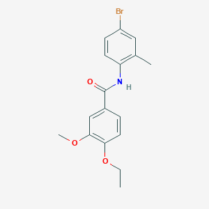 molecular formula C17H18BrNO3 B4392039 N-(4-bromo-2-methylphenyl)-4-ethoxy-3-methoxybenzamide 