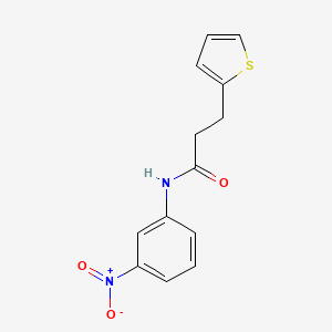 molecular formula C13H12N2O3S B4392079 N-(3-nitrophenyl)-3-(2-thienyl)propanamide 
