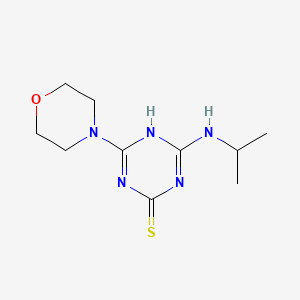 molecular formula C10H17N5OS B4392088 4-(isopropylamino)-6-(4-morpholinyl)-1,3,5-triazine-2-thiol 