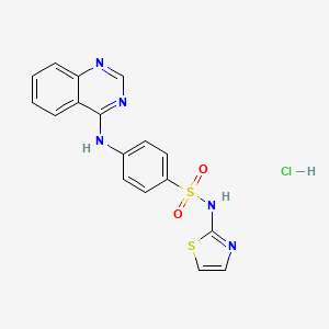 molecular formula C17H14ClN5O2S2 B4392102 4-(4-quinazolinylamino)-N-1,3-thiazol-2-ylbenzenesulfonamide hydrochloride 