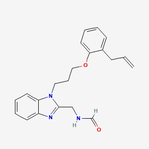 molecular formula C21H23N3O2 B4392149 ({1-[3-(2-allylphenoxy)propyl]-1H-benzimidazol-2-yl}methyl)formamide 