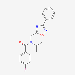4-fluoro-N-isopropyl-N-[(3-phenyl-1,2,4-oxadiazol-5-yl)methyl]benzamide