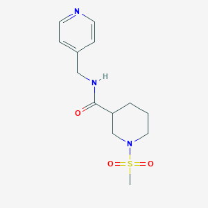 molecular formula C13H19N3O3S B4392180 1-(methylsulfonyl)-N-(4-pyridinylmethyl)-3-piperidinecarboxamide 