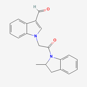 1-[2-(2-methyl-2,3-dihydro-1H-indol-1-yl)-2-oxoethyl]-1H-indole-3-carbaldehyde