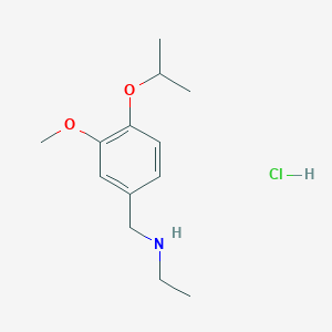 molecular formula C13H22ClNO2 B4392183 N-(4-isopropoxy-3-methoxybenzyl)ethanamine hydrochloride 