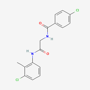 4-chloro-N-{2-[(3-chloro-2-methylphenyl)amino]-2-oxoethyl}benzamide