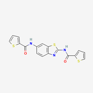 molecular formula C17H11N3O2S3 B4392245 N,N'-1,3-benzothiazole-2,6-diyldi(2-thiophenecarboxamide) 