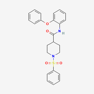 molecular formula C24H24N2O4S B4392249 N-(2-phenoxyphenyl)-1-(phenylsulfonyl)-4-piperidinecarboxamide 