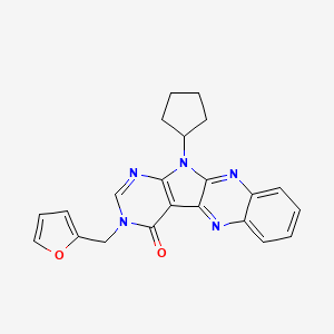 11-cyclopentyl-3-(2-furylmethyl)-3,11-dihydro-4H-pyrimido[5',4':4,5]pyrrolo[2,3-b]quinoxalin-4-one