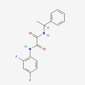 molecular formula C16H14F2N2O2 B4392258 N-(2,4-difluorophenyl)-N'-(1-phenylethyl)ethanediamide 