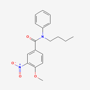 molecular formula C18H20N2O4 B4392259 N-butyl-4-methoxy-3-nitro-N-phenylbenzamide 