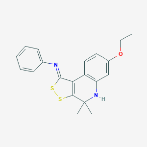 molecular formula C20H20N2OS2 B439227 7-ethoxy-4,4-dimethyl-N-phenyl-5H-dithiolo[3,4-c]quinolin-1-imine CAS No. 352021-25-1