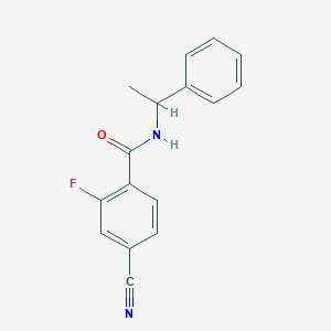 molecular formula C16H13FN2O B4392273 4-cyano-2-fluoro-N-(1-phenylethyl)benzamide 