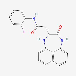 molecular formula C20H16FN3O2 B4392288 N-(2-fluorophenyl)-2-(3-oxo-1,2,3,4-tetrahydronaphtho[1,8-ef][1,4]diazepin-2-yl)acetamide 