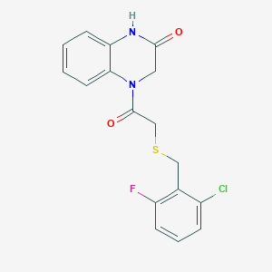 4-{[(2-chloro-6-fluorobenzyl)thio]acetyl}-3,4-dihydro-2(1H)-quinoxalinone