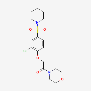 molecular formula C17H23ClN2O5S B4392393 4-{[2-chloro-4-(1-piperidinylsulfonyl)phenoxy]acetyl}morpholine 