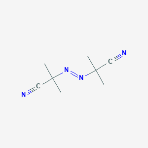 molecular formula C8H12N4<br>(CH3)2(CN)CN=NC(CN)(CH3)2<br>C8H12N4 B043924 2,2'-偶氮双(2-甲基丙腈) CAS No. 78-67-1