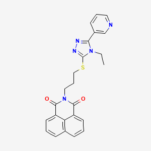 2-(3-{[4-ethyl-5-(3-pyridinyl)-4H-1,2,4-triazol-3-yl]thio}propyl)-1H-benzo[de]isoquinoline-1,3(2H)-dione