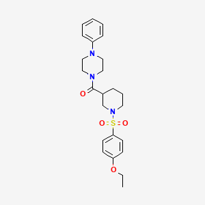 molecular formula C24H31N3O4S B4392420 1-({1-[(4-ethoxyphenyl)sulfonyl]-3-piperidinyl}carbonyl)-4-phenylpiperazine 