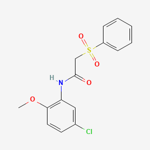 molecular formula C15H14ClNO4S B4392442 N-(5-chloro-2-methoxyphenyl)-2-(phenylsulfonyl)acetamide 