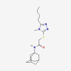 molecular formula C19H30N4OS B4392462 N-1-adamantyl-2-[(5-butyl-4-methyl-4H-1,2,4-triazol-3-yl)thio]acetamide 