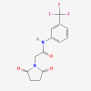 molecular formula C13H11F3N2O3 B4392467 2-(2,5-dioxo-1-pyrrolidinyl)-N-[3-(trifluoromethyl)phenyl]acetamide 