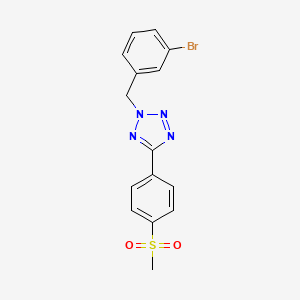molecular formula C15H13BrN4O2S B4392471 2-(3-bromobenzyl)-5-[4-(methylsulfonyl)phenyl]-2H-tetrazole 