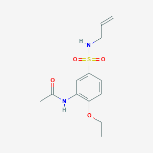 molecular formula C13H18N2O4S B4392480 N-{5-[(allylamino)sulfonyl]-2-ethoxyphenyl}acetamide 