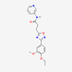 molecular formula C19H20N4O4 B4392487 3-[3-(4-ethoxy-3-methoxyphenyl)-1,2,4-oxadiazol-5-yl]-N-3-pyridinylpropanamide 