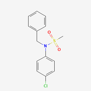 molecular formula C14H14ClNO2S B4392495 N-benzyl-N-(4-chlorophenyl)methanesulfonamide 