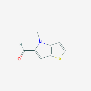 molecular formula C8H7NOS B043925 4-甲基-4H-噻吩[3,2-b]吡咯-5-甲醛 CAS No. 121933-60-6