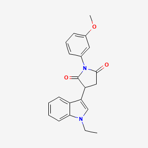 3-(1-ethyl-1H-indol-3-yl)-1-(3-methoxyphenyl)-2,5-pyrrolidinedione