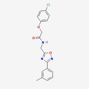 2-(4-chlorophenoxy)-N-{[3-(3-methylphenyl)-1,2,4-oxadiazol-5-yl]methyl}acetamide