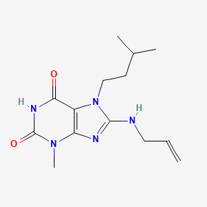 molecular formula C14H21N5O2 B4392530 8-(allylamino)-3-methyl-7-(3-methylbutyl)-3,7-dihydro-1H-purine-2,6-dione 