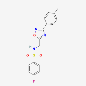 4-fluoro-N-{[3-(4-methylphenyl)-1,2,4-oxadiazol-5-yl]methyl}benzenesulfonamide