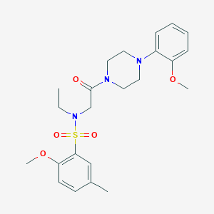 N-ethyl-2-methoxy-N-{2-[4-(2-methoxyphenyl)-1-piperazinyl]-2-oxoethyl}-5-methylbenzenesulfonamide