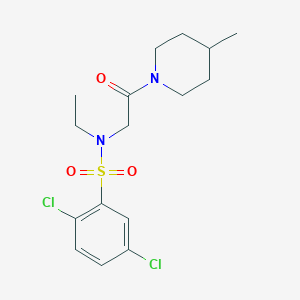 2,5-dichloro-N-ethyl-N-[2-(4-methyl-1-piperidinyl)-2-oxoethyl]benzenesulfonamide