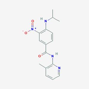 molecular formula C16H18N4O3 B4392648 4-(isopropylamino)-N-(3-methyl-2-pyridinyl)-3-nitrobenzamide 