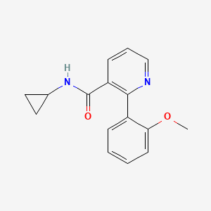 molecular formula C16H16N2O2 B4392662 N-cyclopropyl-2-(2-methoxyphenyl)nicotinamide 