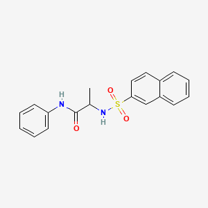 molecular formula C19H18N2O3S B4392664 N~2~-(2-naphthylsulfonyl)-N~1~-phenylalaninamide 