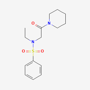 N-ethyl-N-[2-oxo-2-(1-piperidinyl)ethyl]benzenesulfonamide