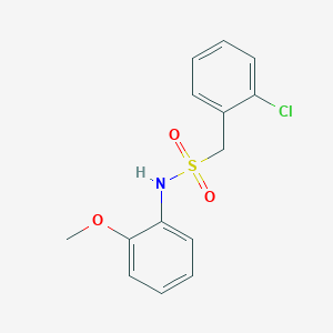 molecular formula C14H14ClNO3S B4392687 1-(2-chlorophenyl)-N-(2-methoxyphenyl)methanesulfonamide 